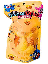 Freeze dried peach rings