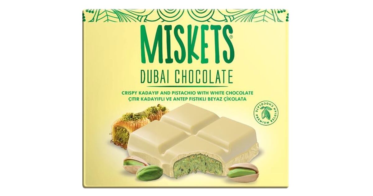 Miskets Dubai white chocolate