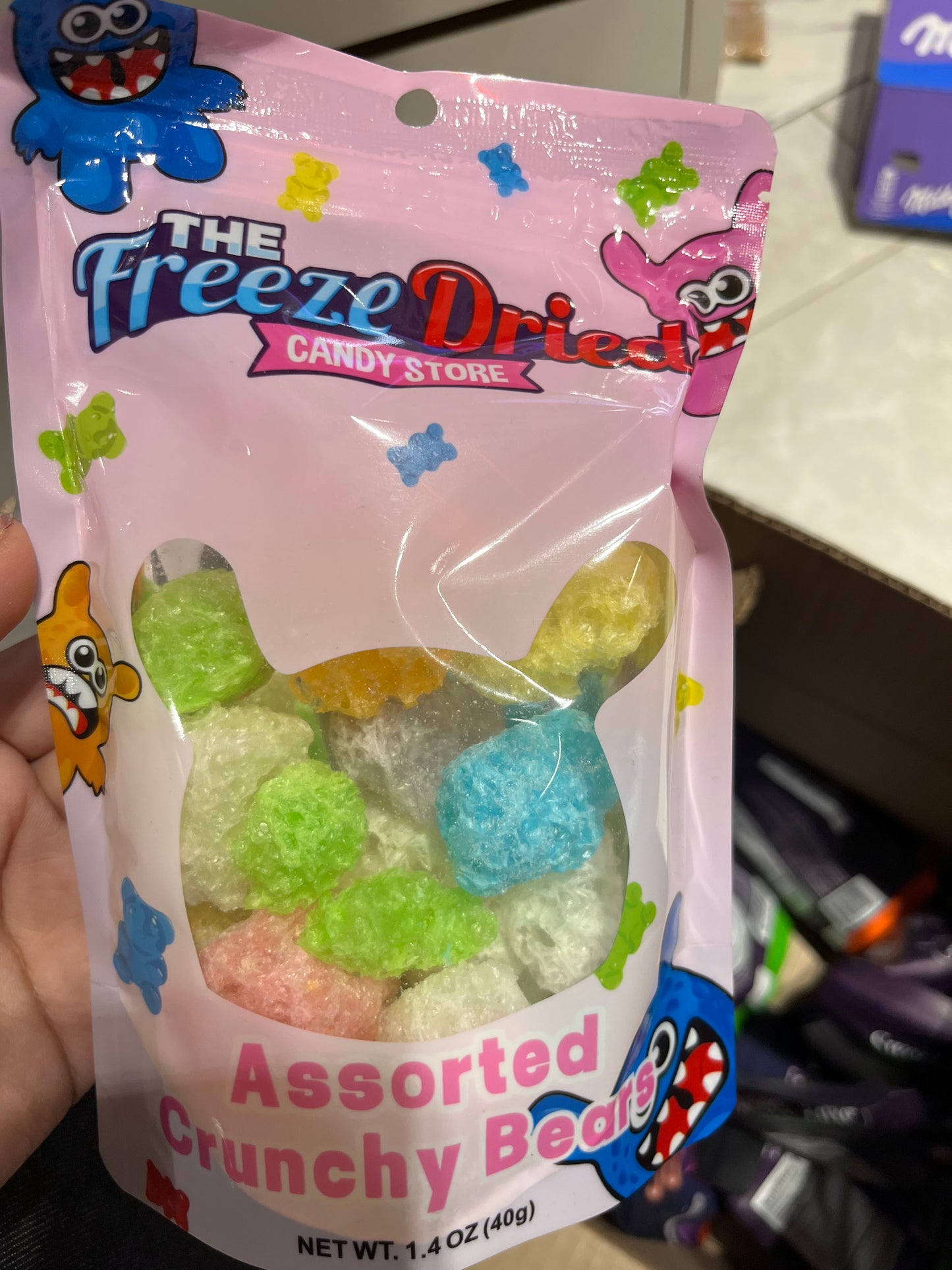 The freeze dried assorted crunchy bears