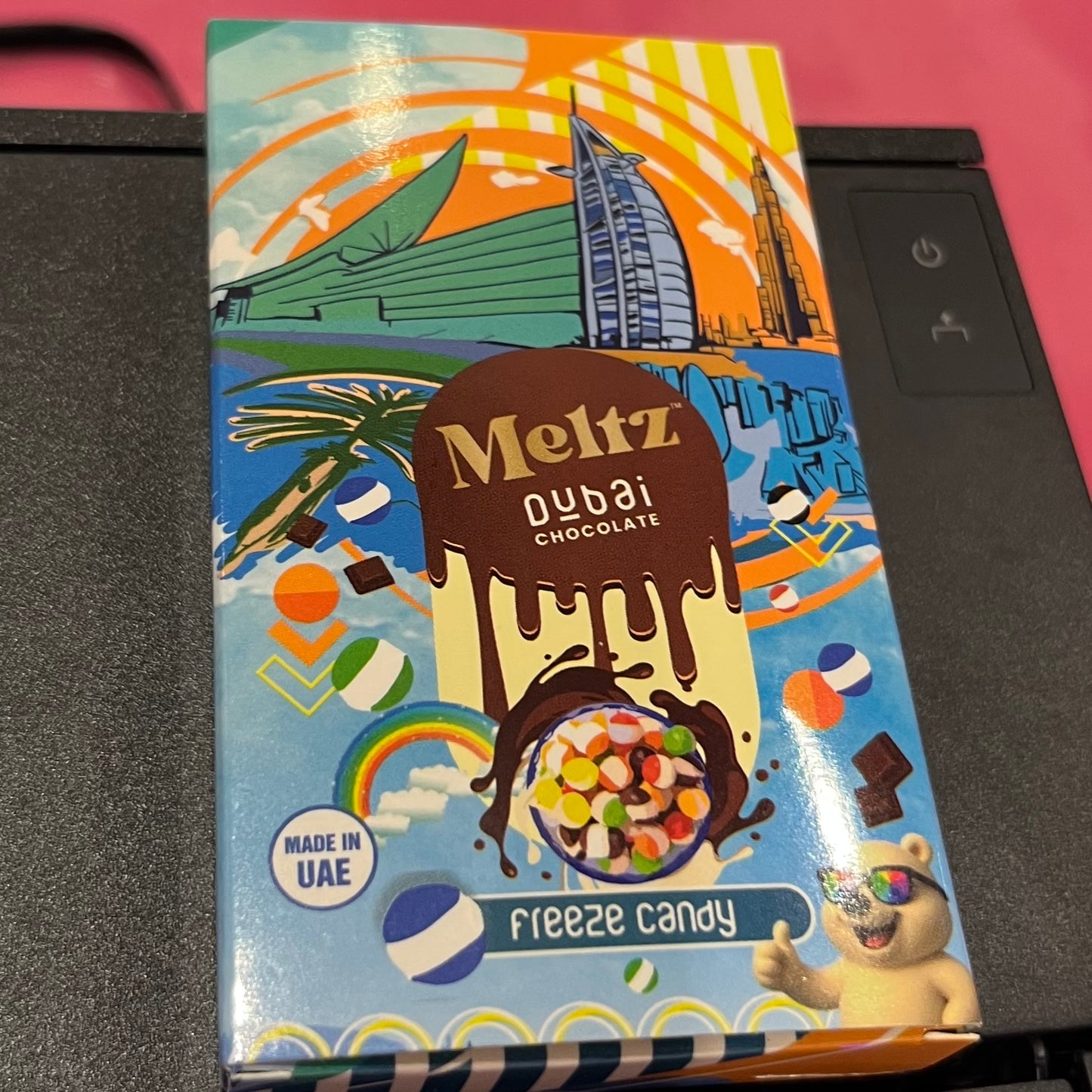 Meltz Dubai chocolate freeze candy