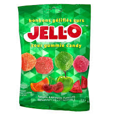 Jell-o sour gummie candy