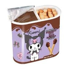 Kuromi breadsticks with hazelnut cocoa spread
