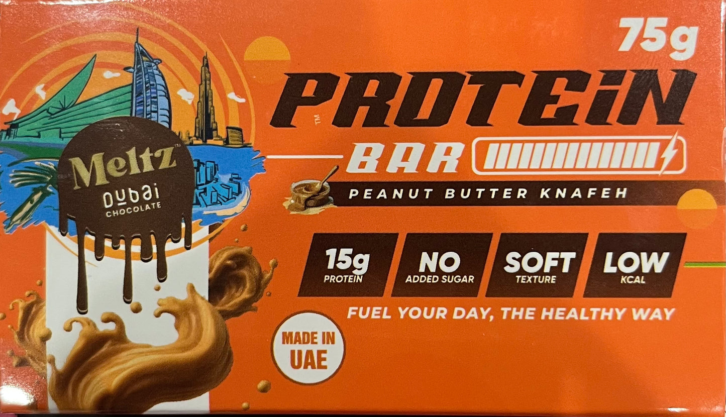 Meltz Dubai Chocolate Peanut Butter Protein Bar