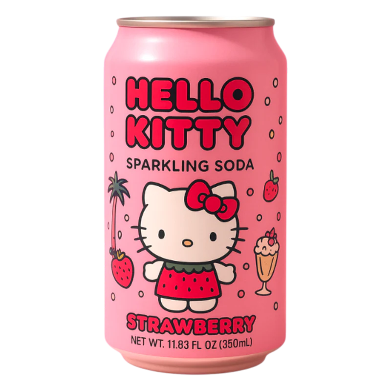 Hello Kitty Sparkling Soda Strawberry