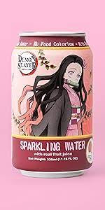 Demon slayer sparkling water strawberry flavor