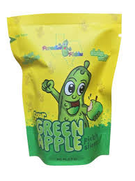 Sour green apple pickle slices