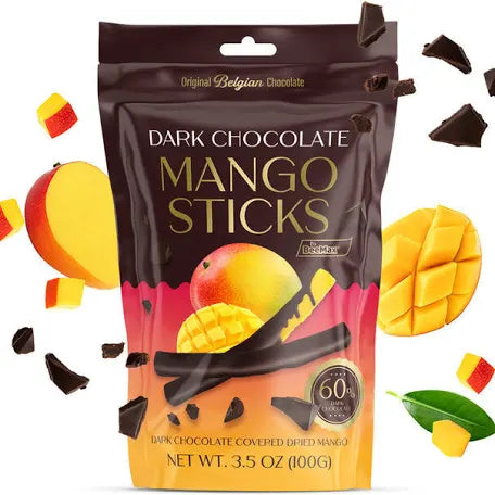 Dark chocolate mango sticks
