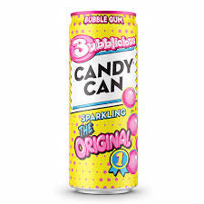 Bubble gum candy can sparkling