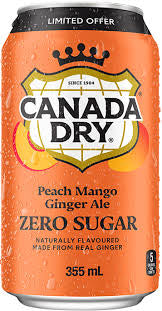 Canada Dry peach mango ginger ale zero sugar