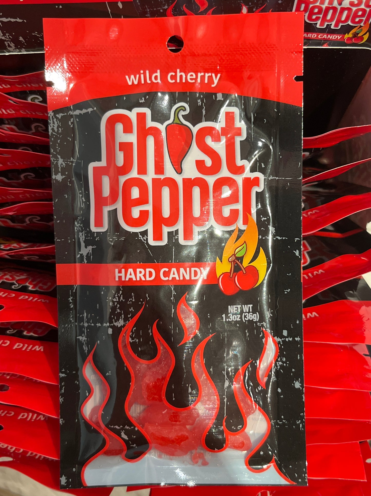 Ghost pepper hard candy wild cherry