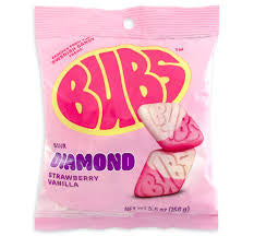 BUBS sour diamond strawberry vanilla