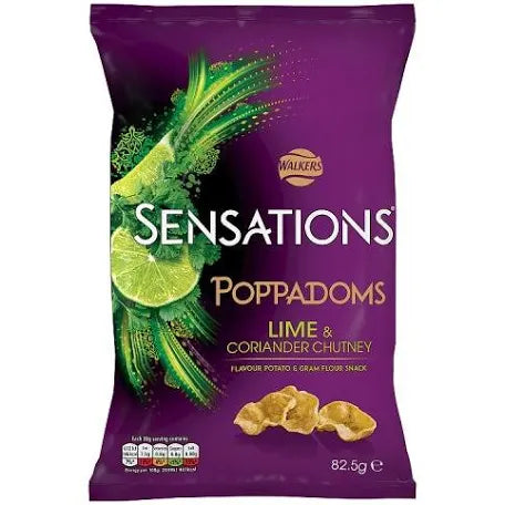 Walkers Sensations Poppadoms lime and coriander chutney