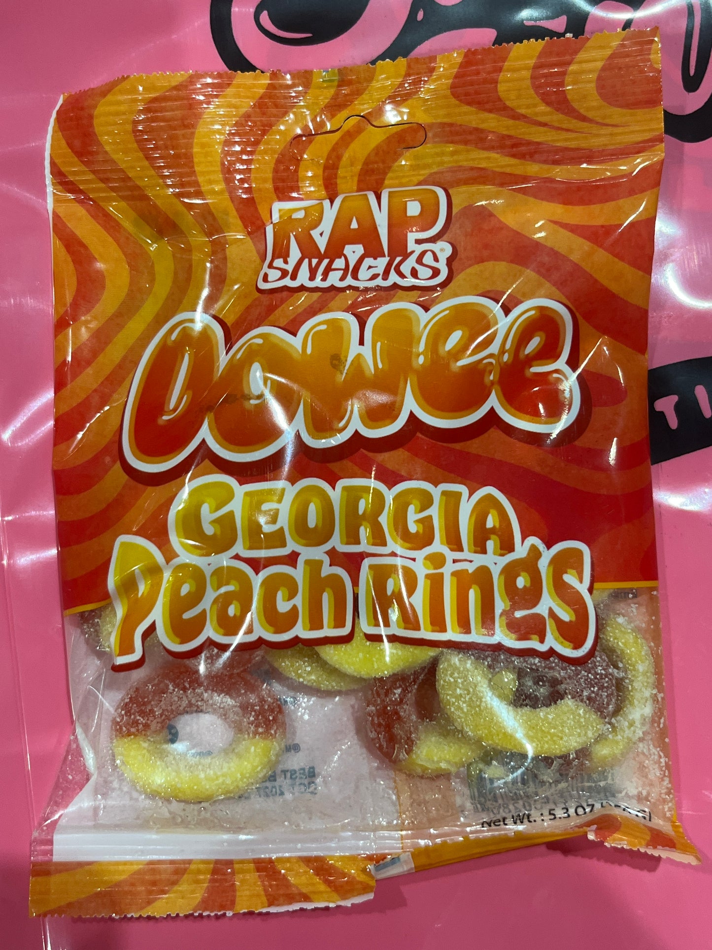Rap snacks Georgia peach rings