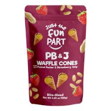 Just the fun part PB & J Waffle Cones Peanut Butter & Strawberry Jelly