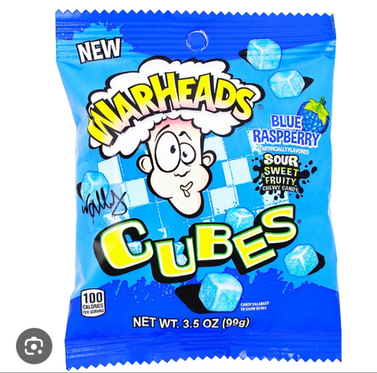 Warheads cubes blue raspberry