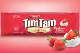 Tim tam strawberries & cream