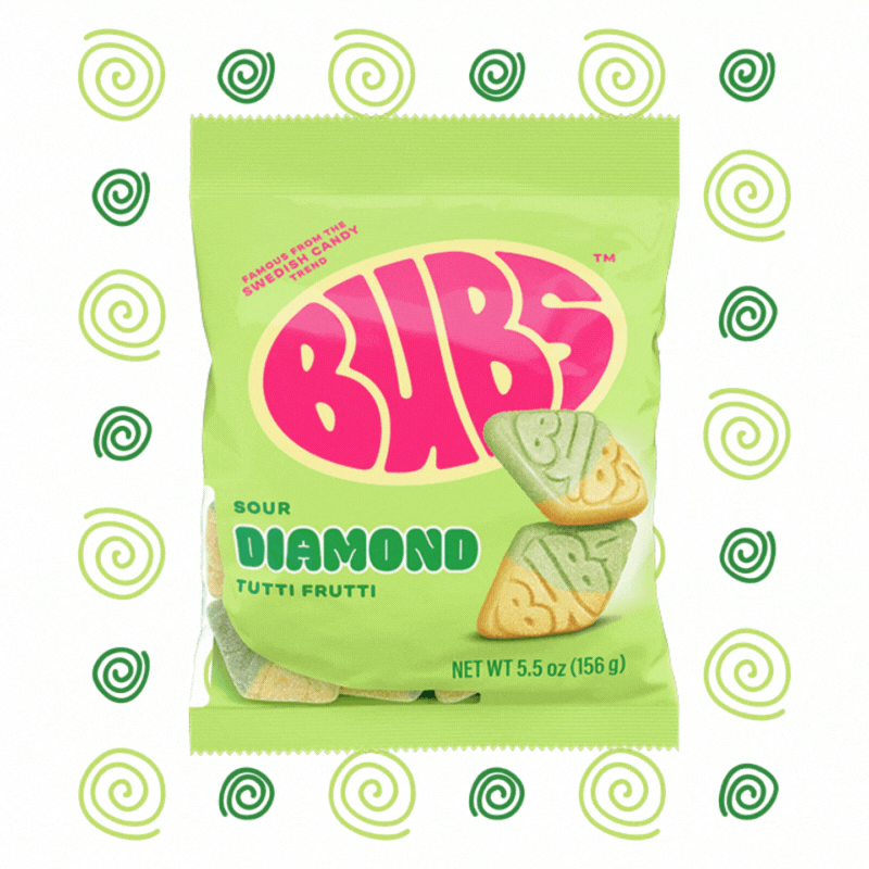 Bubs Sour Diamond Tutti Frutti