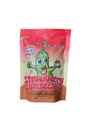 Strawberry cheesecake pickle slices