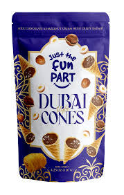 Dubai style cones milk chocolate & hazelnut cream with crispy kadaifi