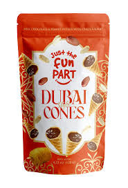 Dubai style cones milk chocolate & peanut butter with crispy kadaifi