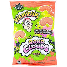 Warheads Swedish style foam gummies peach flavor