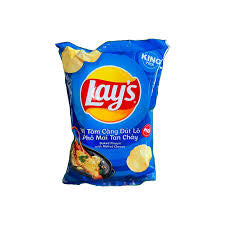 Lays baked prawn with melted cheese
