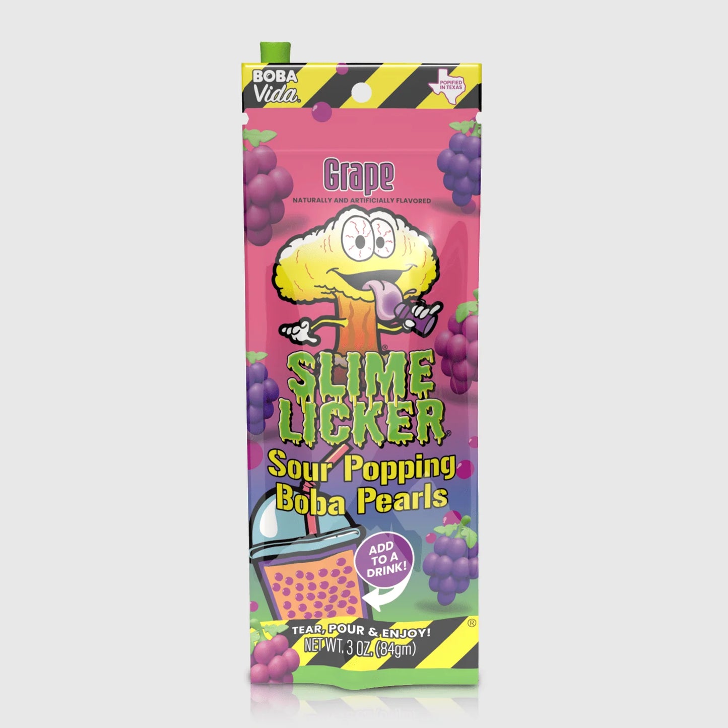 Slime licker grape popping boba