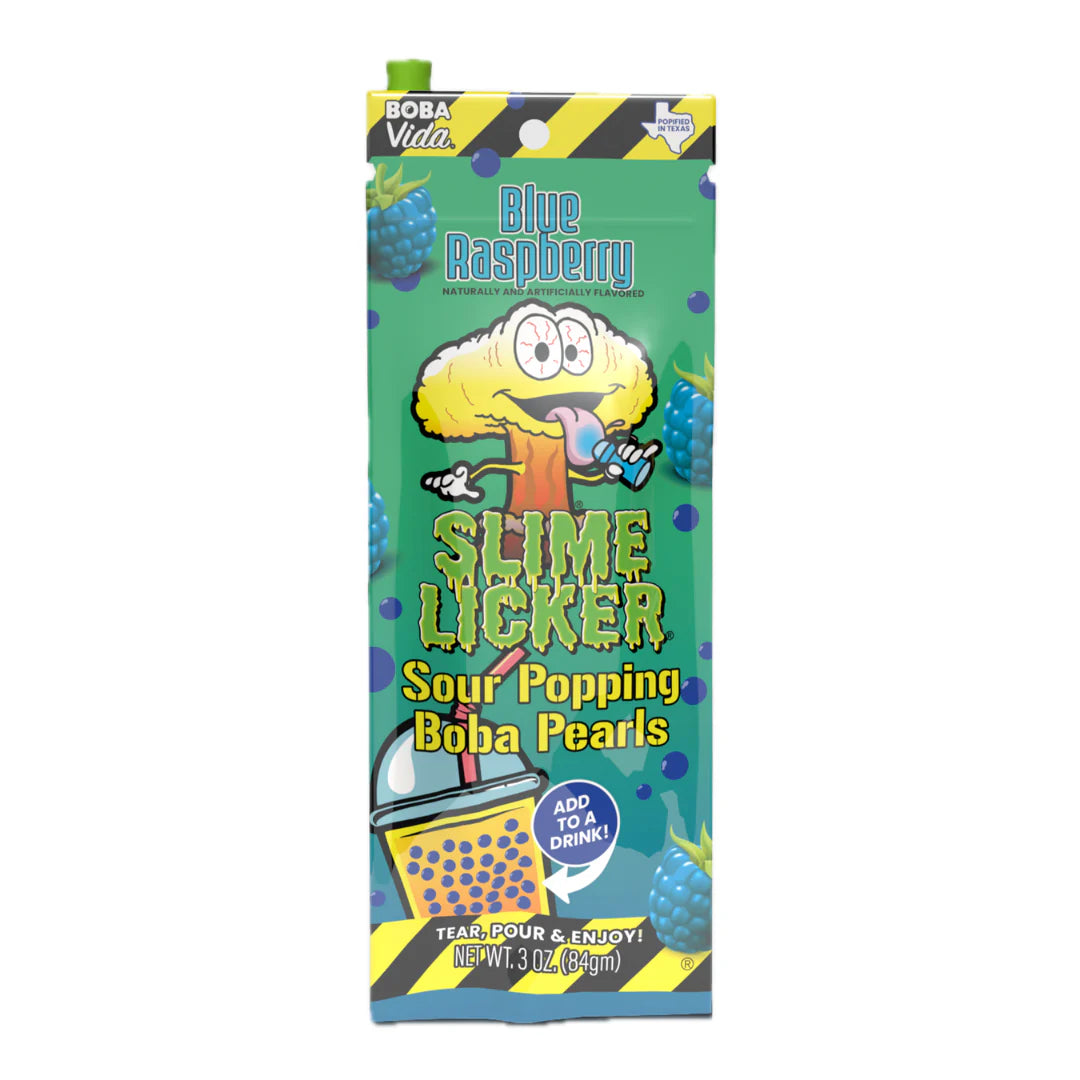 Slime licker blue raspberry popping boba