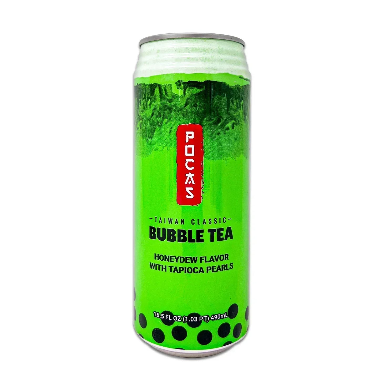 Pocas Bubble Tea Honeydew with Tapioca Pearls
